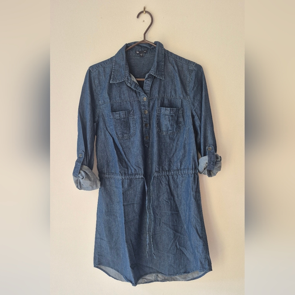 GAP Dark Blue Faux Jean Dress